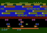 Frogger for Atari 5200 - Game start; Frogger crosses the road.