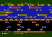 Frogger for Atari 5200 - On level three you'll also need to avoid snakes.