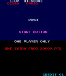 Frogger for Arcade - Coin inserted, push button to start...