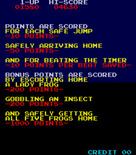 Frogger for Arcade - Scoring in the updated revision.