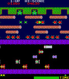 Frogger for Arcade - Guide your frog to one of the empty spaces...