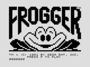 Frogger for ZX81 / Timex Sinclair 1000 - Title screen.