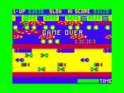 Frogger for TRS-80 Color Computer - Game over.