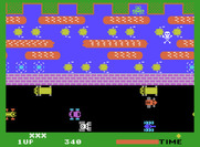 Frogger for ColecoVision - My frog fell in the water, which is surprisingly deadly.