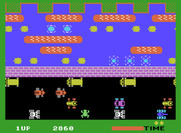 Frogger for ColecoVision - Watch out for turtles when they dive underwater...