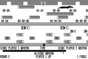 Frogger for Macintosh - Watch out for the alligators and speeding cars on more difficult levels.