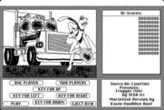 Frogger for Macintosh - Title screen.