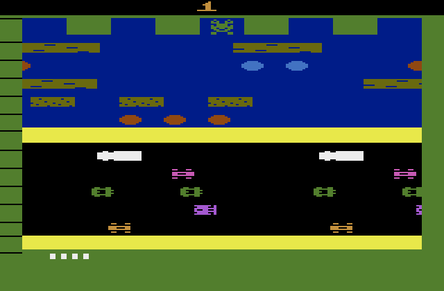 Frogger Atari 2600 Screenshot: Starting screen.