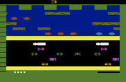 Frogger for Atari 2600 - Game start.