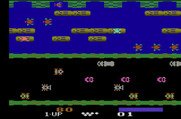 Frogger for Atari 2600 - Frog jumping across the river...