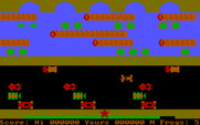 Frogger for IBM PC/Compatibles - Starting a game.