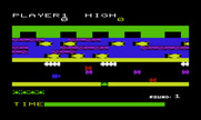 Frogger for Commodore VIC-20 - Game start.