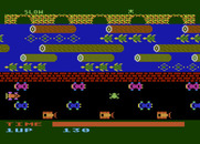 Frogger for Atari 8-bit - Frogger crossing the road...