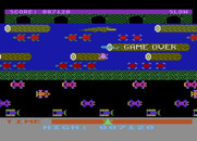 Frogger for Atari 8-bit - Game over.