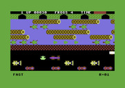 Frogger for Commodore 64 - Frogger crossing the road...