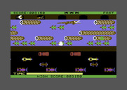 Frogger for Commodore 64 - Avoid crocodiles on this level...