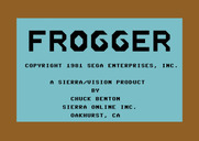 Frogger for Commodore 64 - Title screen.