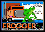 Frogger for Apple II - Title screen.
