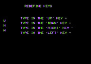 Frogger for Apple II - The game allows you to define keys if you don't have a joystick.