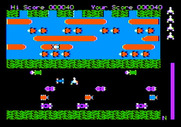Frogger for Apple II - Frogger crosses the road...