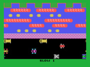 Frogger for TI-99/4A - Starting screen; select game speed.