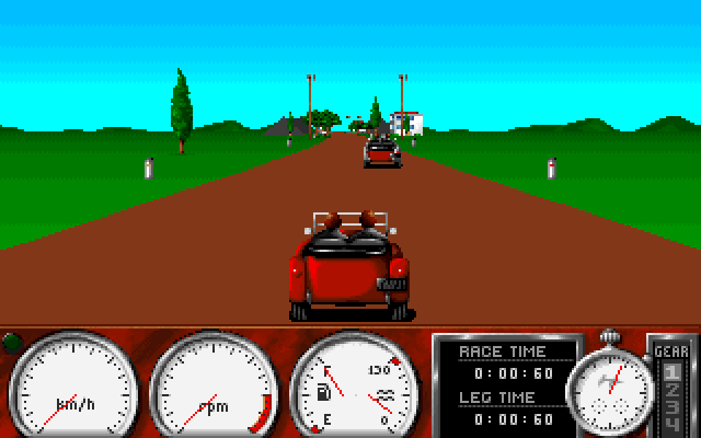 1000 Miglia IBM PC/Compatibles Screenshot: Driving...