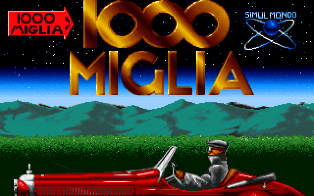 1000 Miglia IBM PC/Compatibles Screenshot: Title screen.