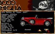 1000 Miglia for IBM PC/Compatibles - Car selection.