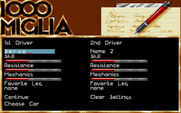 1000 Miglia for IBM PC/Compatibles - Setting up some new drivers.