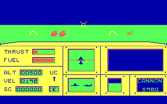 ACE: Air Combat Emulator IBM PC/Compatibles Screenshot: Game demo mode.