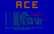 ACE: Air Combat Emulator for IBM PC/Compatibles - The main menu.