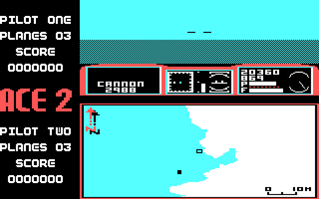 ACE 2 IBM PC/Compatibles Screenshot: Viewing a map...