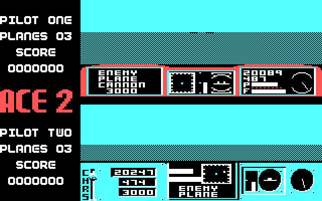 ACE 2 IBM PC/Compatibles Screenshot: Game beginning...