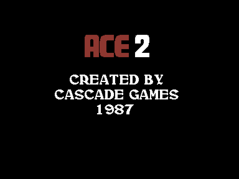 ACE 2 Commodore 16 & Plus/4 Screenshot: Copyright screen.