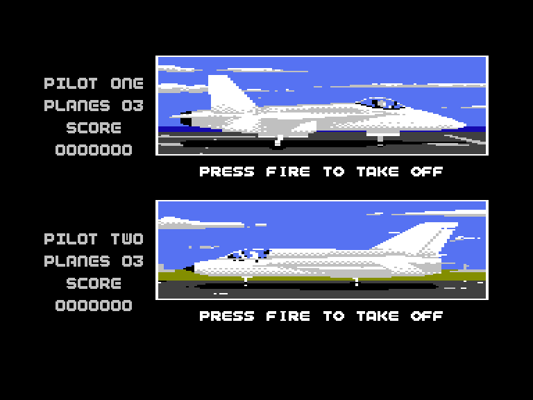 ACE 2 Commodore 16 & Plus/4 Screenshot: Prepare to take off!