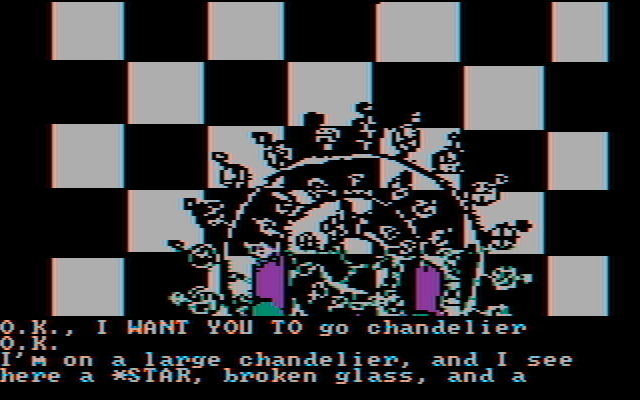 Sorcerer of Claymorgue Castle IBM PC/Compatibles Screenshot: I smashed the chandelier...