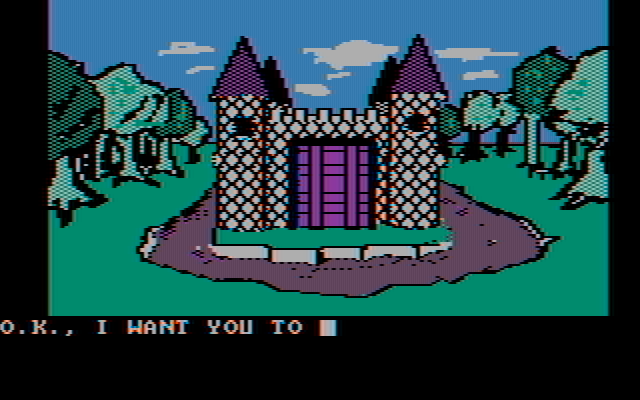 Sorcerer of Claymorgue Castle IBM PC/Compatibles Screenshot: Game start.