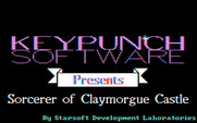 Sorcerer of Claymorgue Castle for IBM PC/Compatibles - Keypunch Software logo.