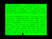 Sorcerer of Claymorgue Castle for TRS-80 Color Computer - Starting screen.