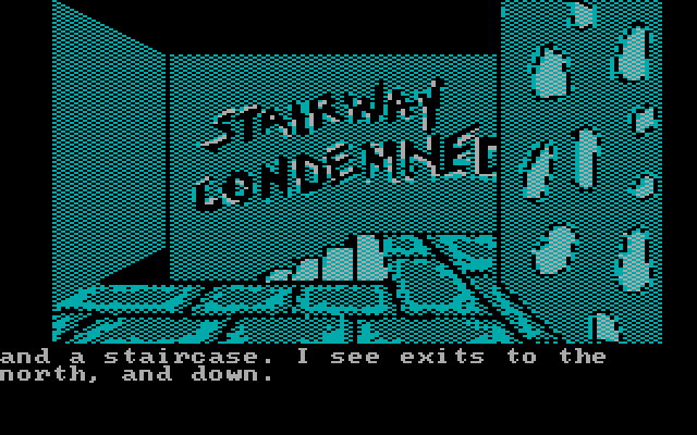 Sorcerer of Claymorgue Castle IBM PC/Compatibles Screenshot: This stairway might be dangerous!