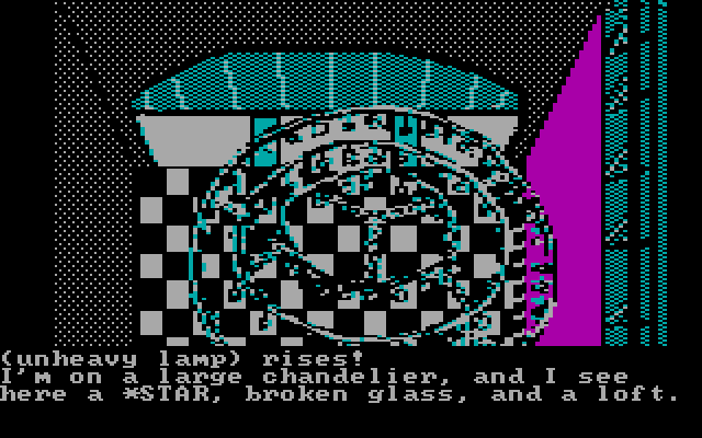 Sorcerer of Claymorgue Castle IBM PC/Compatibles Screenshot: A magical chandelier!