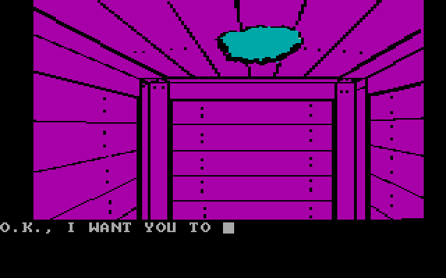 Sorcerer of Claymorgue Castle IBM PC/Compatibles Screenshot: Trapped in a box? Maybe not...