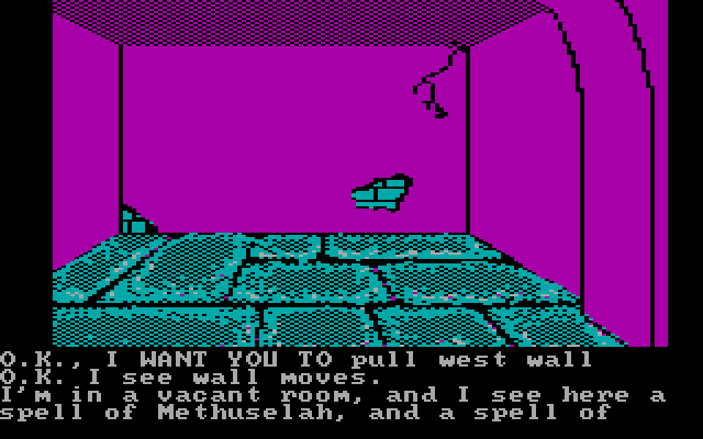 Sorcerer of Claymorgue Castle IBM PC/Compatibles Screenshot: A secret passage.