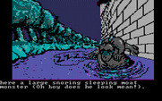 Sorcerer of Claymorgue Castle for IBM PC/Compatibles - A moat monster is sleeping.