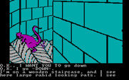Sorcerer of Claymorgue Castle for IBM PC/Compatibles - A large rat blocks the path.