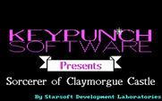 Sorcerer of Claymorgue Castle for IBM PC/Compatibles - Keypunch Software logo.