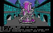 Sorcerer of Claymorgue Castle for IBM PC/Compatibles - A central courtyard.