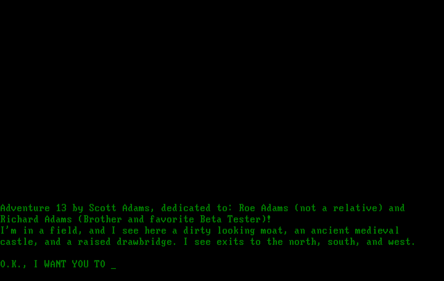 Sorcerer of Claymorgue Castle IBM PC/Compatibles Screenshot: The game begins outside a castle.