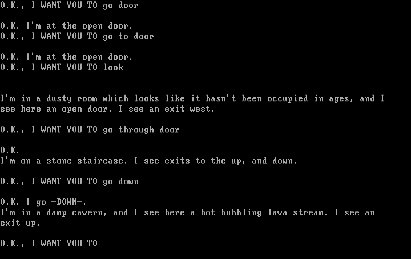 Sorcerer of Claymorgue Castle IBM PC/Compatibles Screenshot: Lava in an underground cave; be careful!