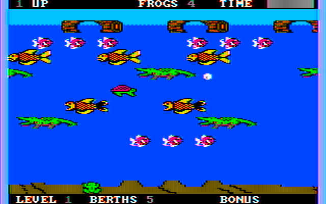 Frogger II: ThreeeDeep! IBM PC/Compatibles Screenshot: Game start.